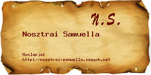 Nosztrai Samuella névjegykártya